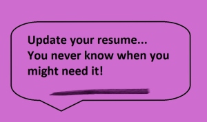 update your resume